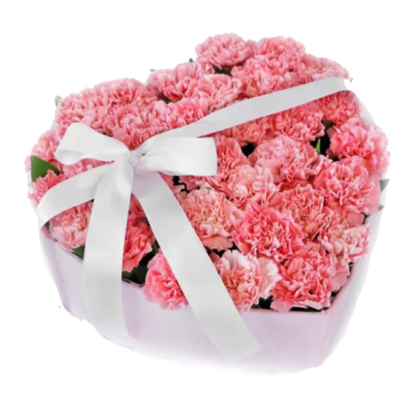 FD marts Carnation flowers heart shape arrangements